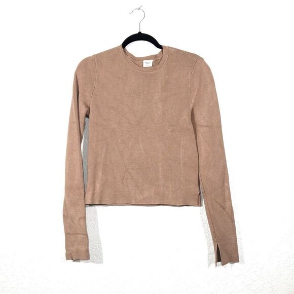 New‎ Abercrombie & Fitch Tan Crew Neck Sweater Size Large - Picture 1 of 6